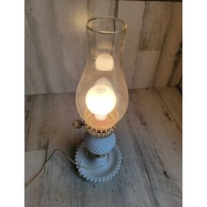 Hobnail Lamp milk glass lantern vintage unique white living room home decor